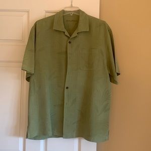 Tommy Bahama Mens Silk Jacquard Hawaiian Shirt